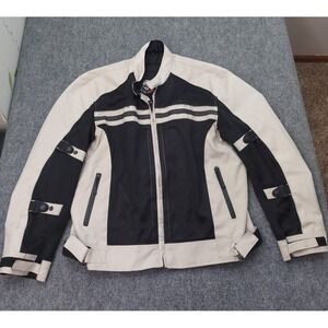 Wicked‎ Stock Bike Jacket  Mens 2XL Black White Armored Motorcycle Protective
